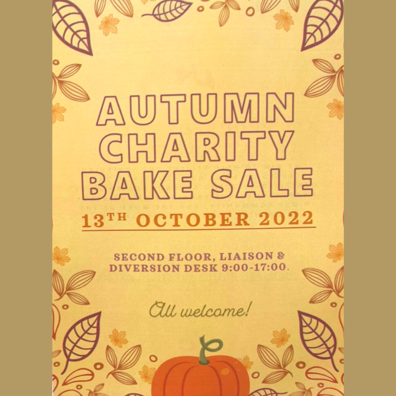 Charity cake sale poster
